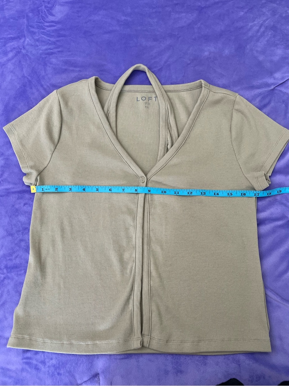 LOFT Ribbed Halter Layered Top - Picture 2 of 9
